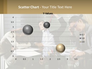 A Group Of People Sitting Around A Table With Papers PowerPoint Template