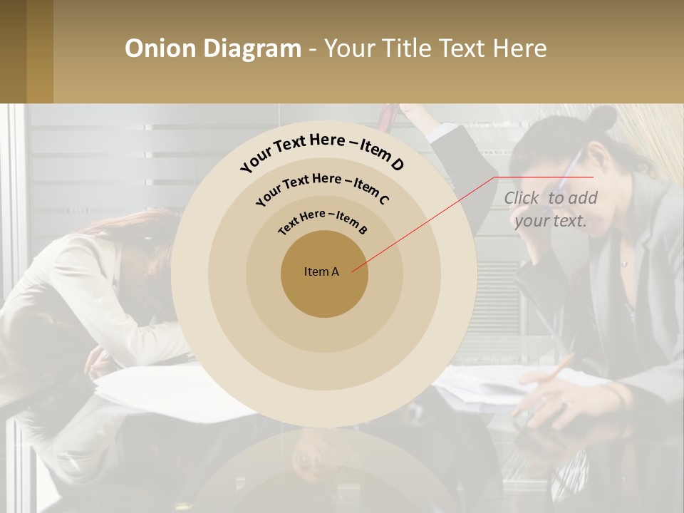 A Group Of People Sitting Around A Table With Papers PowerPoint Template