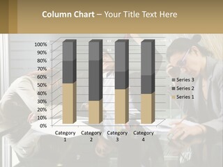 A Group Of People Sitting Around A Table With Papers PowerPoint Template