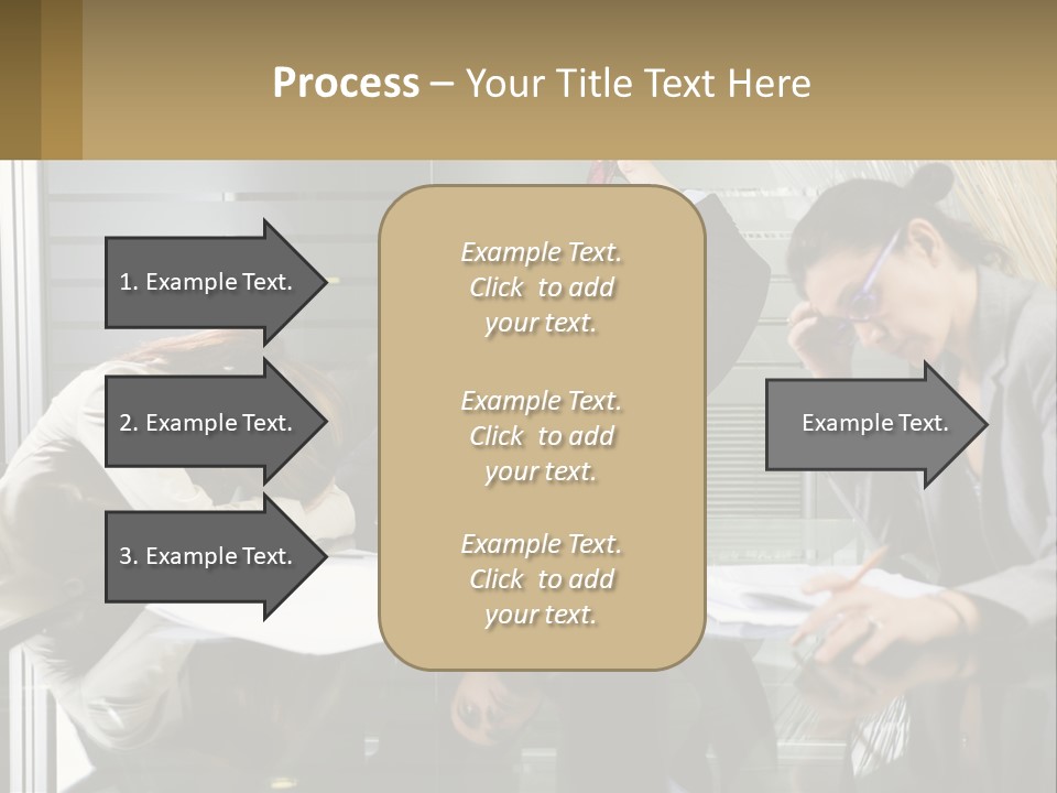 A Group Of People Sitting Around A Table With Papers PowerPoint Template