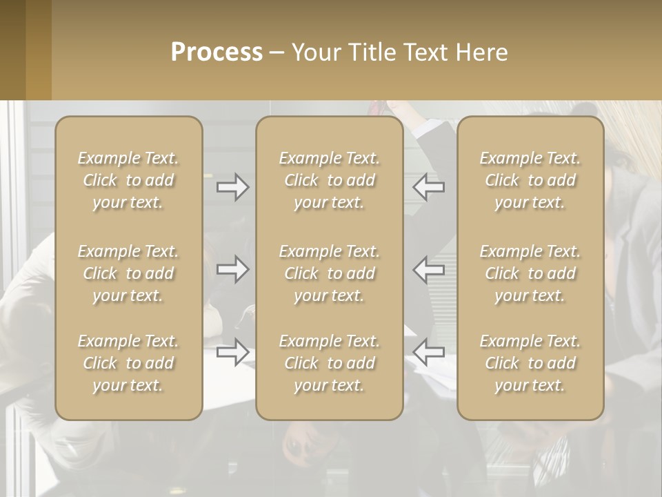 A Group Of People Sitting Around A Table With Papers PowerPoint Template
