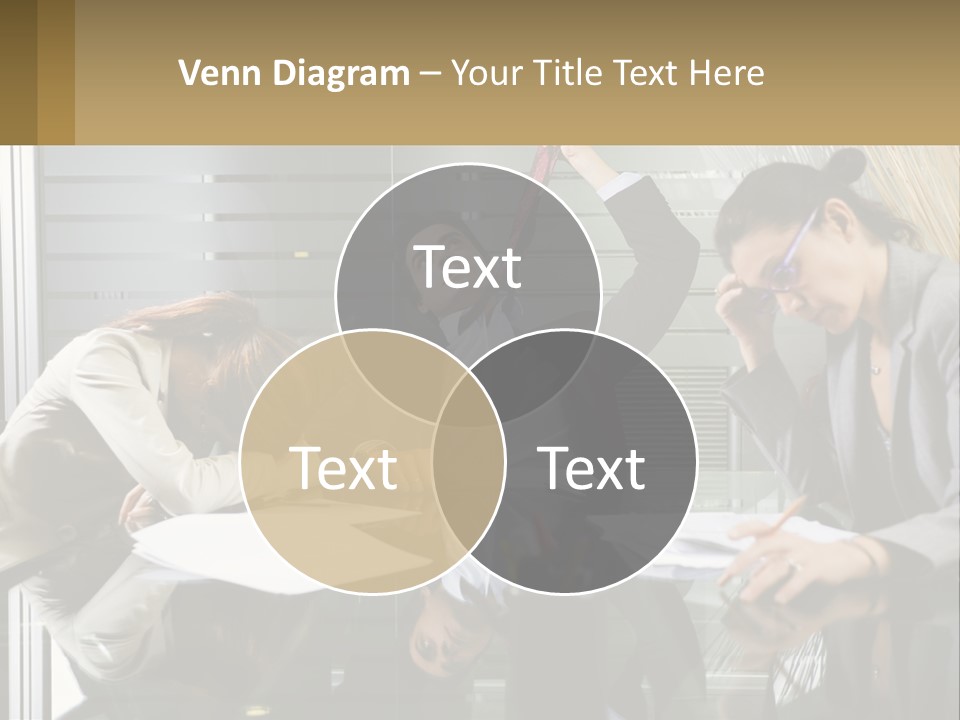 A Group Of People Sitting Around A Table With Papers PowerPoint Template