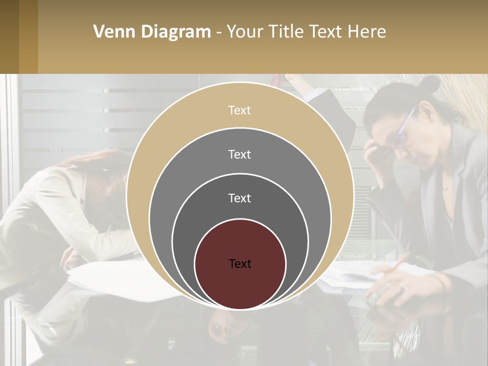 A Group Of People Sitting Around A Table With Papers PowerPoint Template