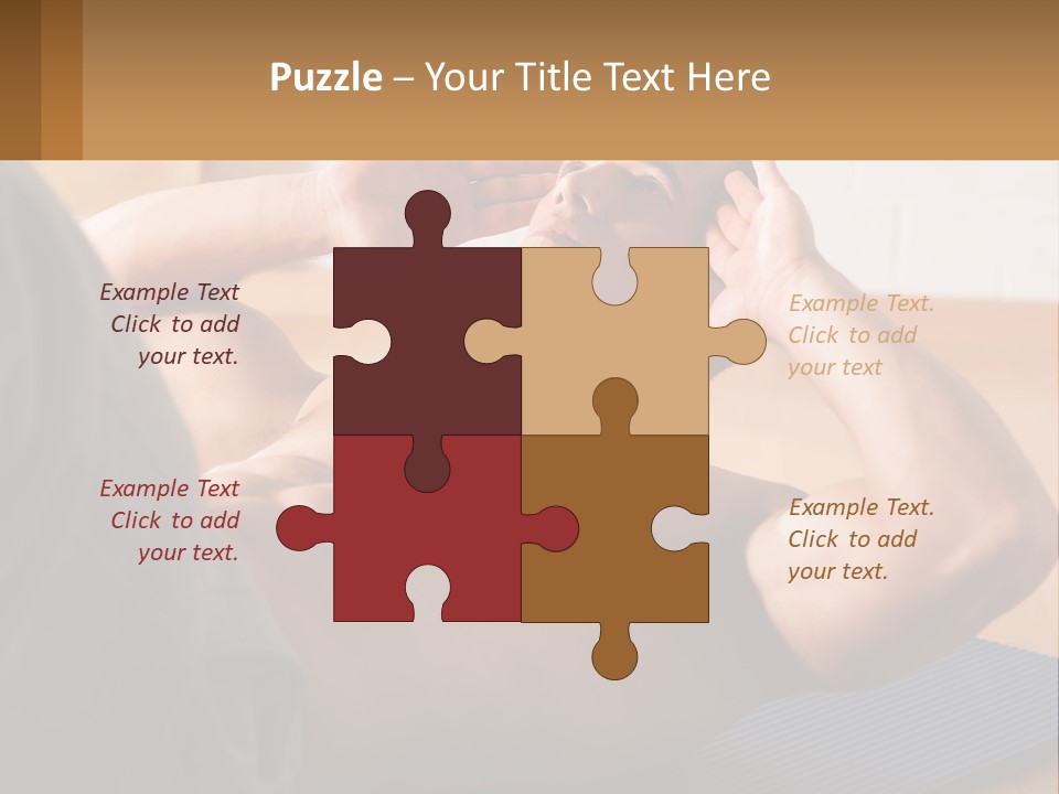 A Man Laying On A Yoga Mat With His Hand On His Head PowerPoint Template