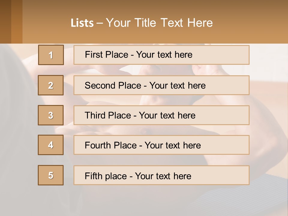 A Man Laying On A Yoga Mat With His Hand On His Head PowerPoint Template