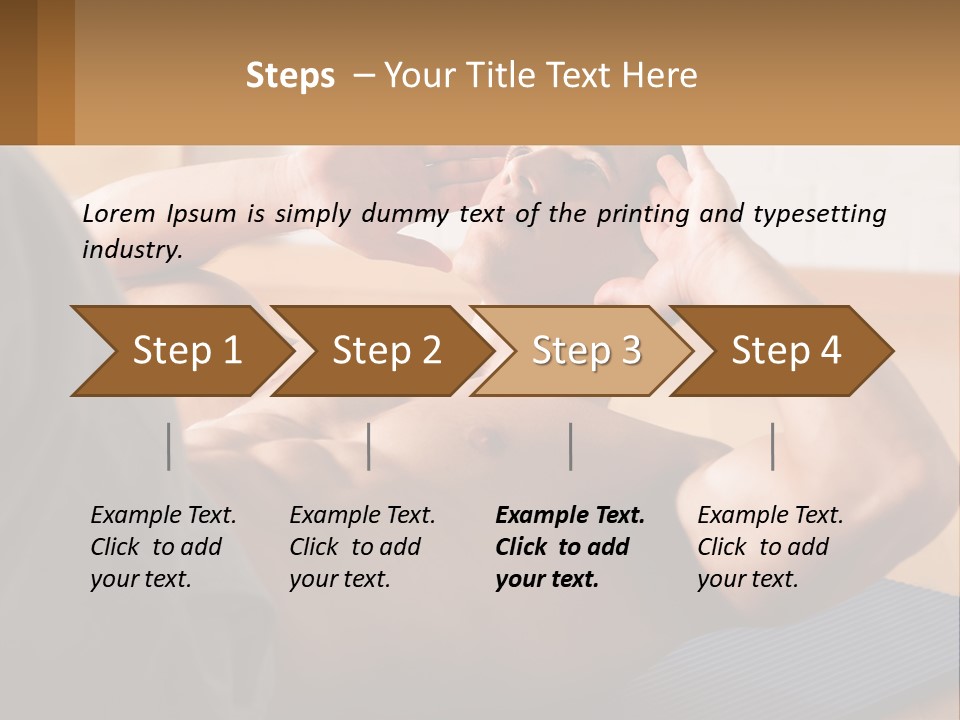 A Man Laying On A Yoga Mat With His Hand On His Head PowerPoint Template