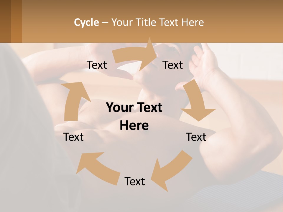 A Man Laying On A Yoga Mat With His Hand On His Head PowerPoint Template