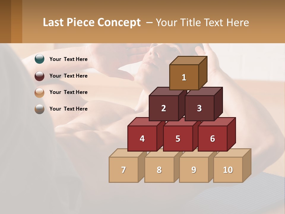 A Man Laying On A Yoga Mat With His Hand On His Head PowerPoint Template