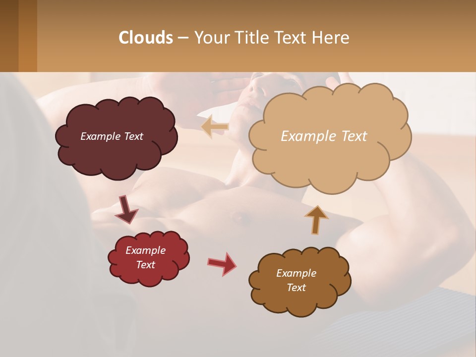 A Man Laying On A Yoga Mat With His Hand On His Head PowerPoint Template