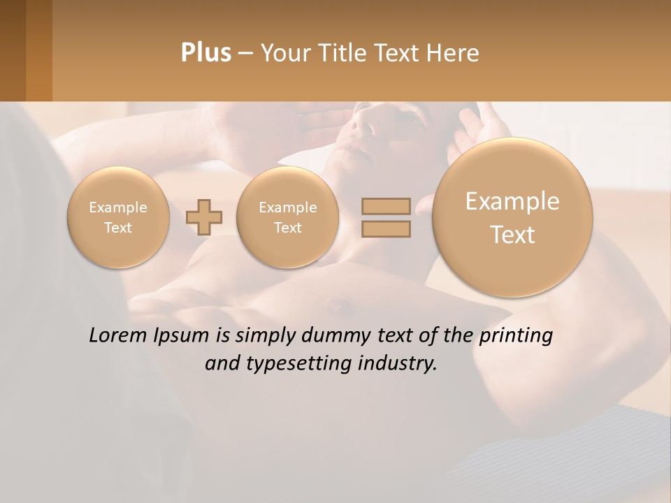 A Man Laying On A Yoga Mat With His Hand On His Head PowerPoint Template