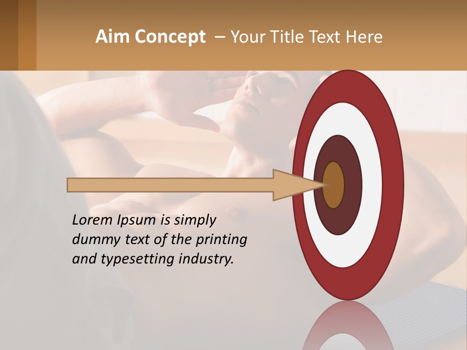 A Man Laying On A Yoga Mat With His Hand On His Head PowerPoint Template