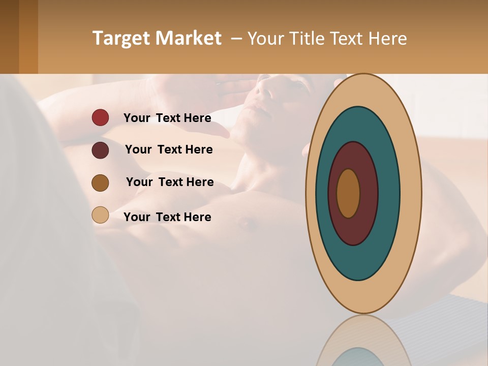 A Man Laying On A Yoga Mat With His Hand On His Head PowerPoint Template