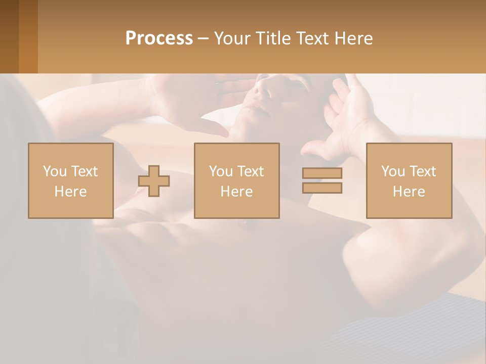 A Man Laying On A Yoga Mat With His Hand On His Head PowerPoint Template