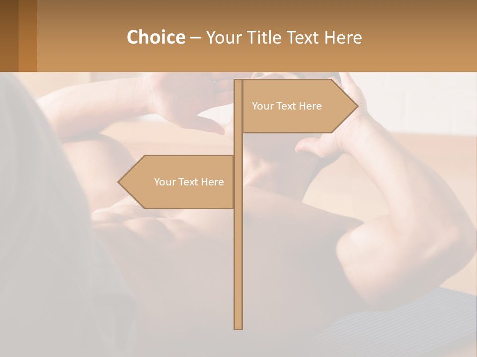 A Man Laying On A Yoga Mat With His Hand On His Head PowerPoint Template