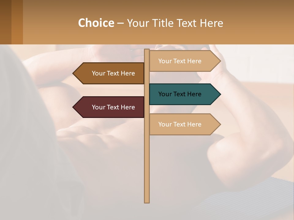 A Man Laying On A Yoga Mat With His Hand On His Head PowerPoint Template
