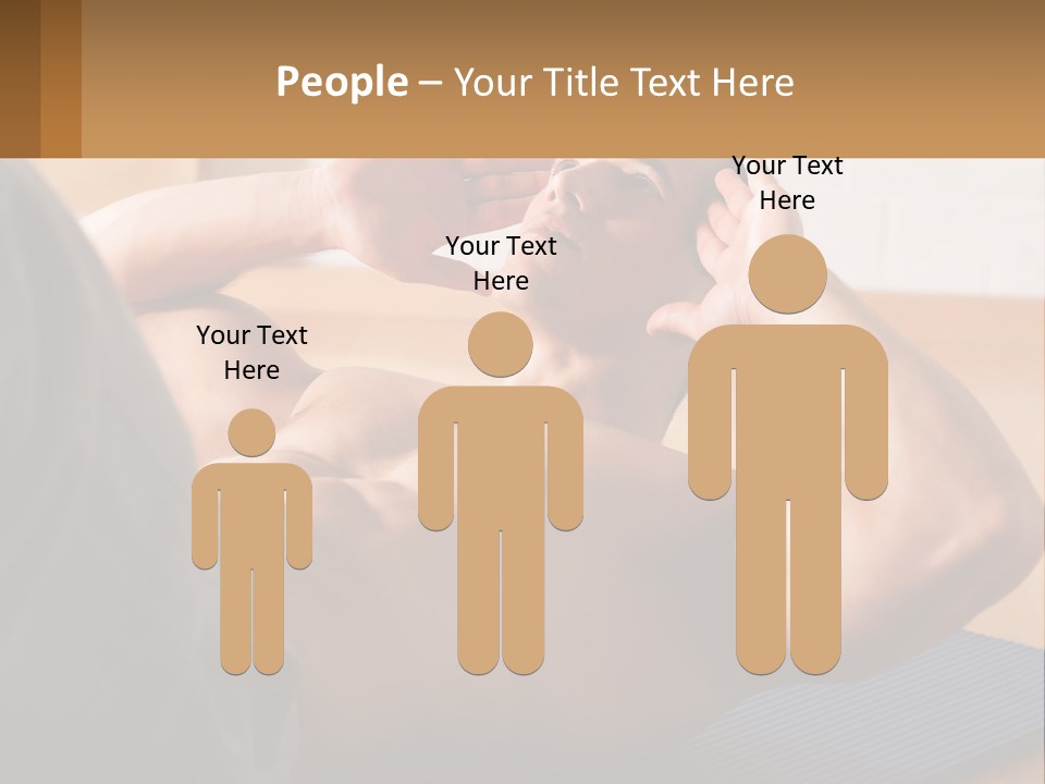 A Man Laying On A Yoga Mat With His Hand On His Head PowerPoint Template