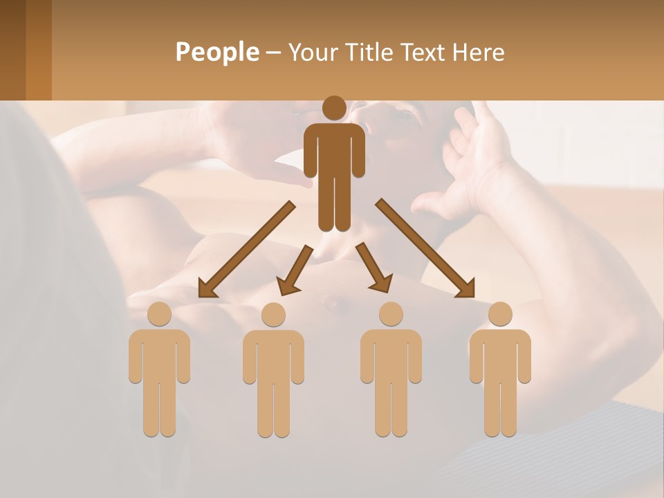 A Man Laying On A Yoga Mat With His Hand On His Head PowerPoint Template