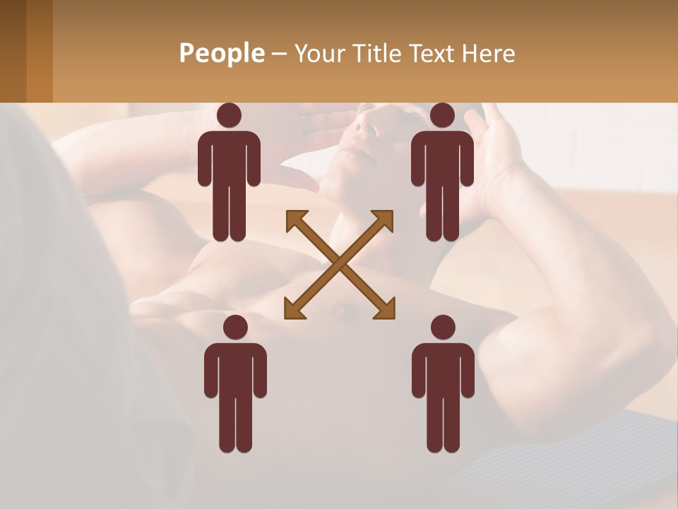 A Man Laying On A Yoga Mat With His Hand On His Head PowerPoint Template