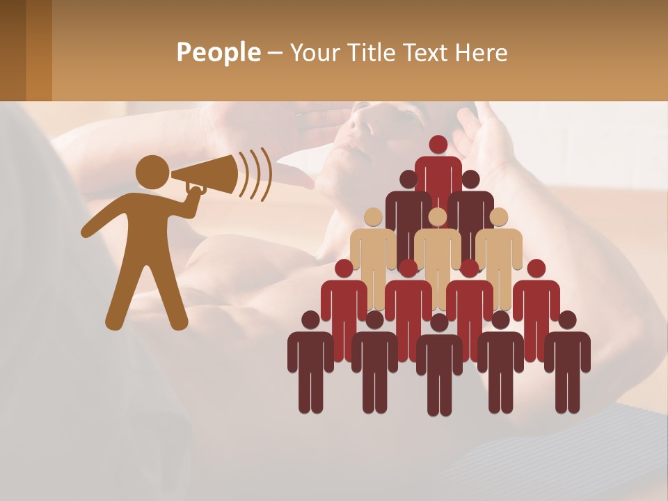 A Man Laying On A Yoga Mat With His Hand On His Head PowerPoint Template