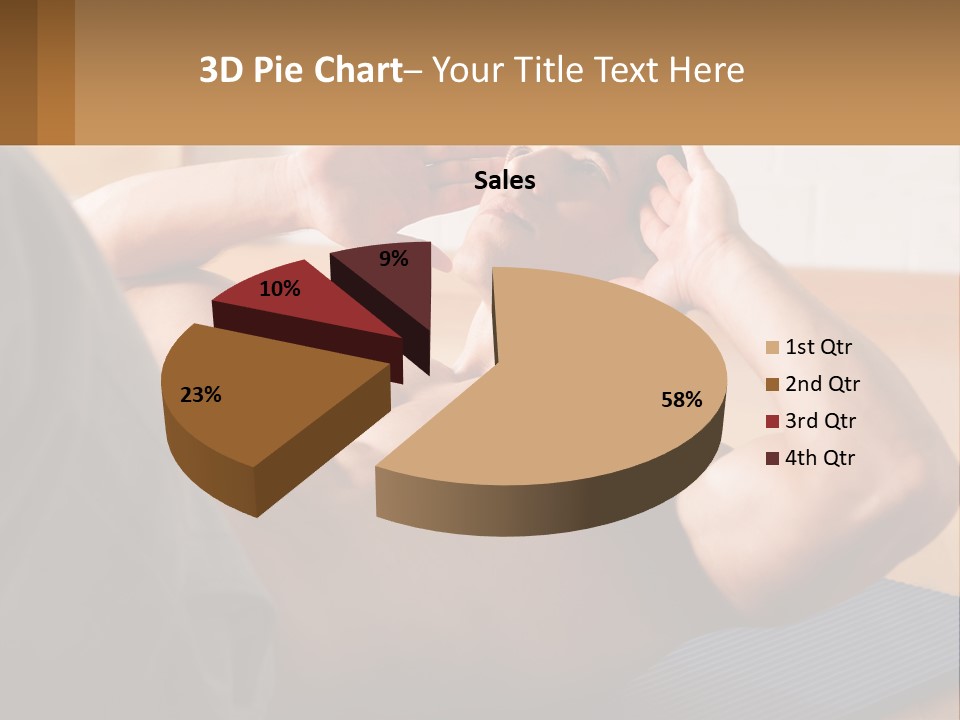 A Man Laying On A Yoga Mat With His Hand On His Head PowerPoint Template