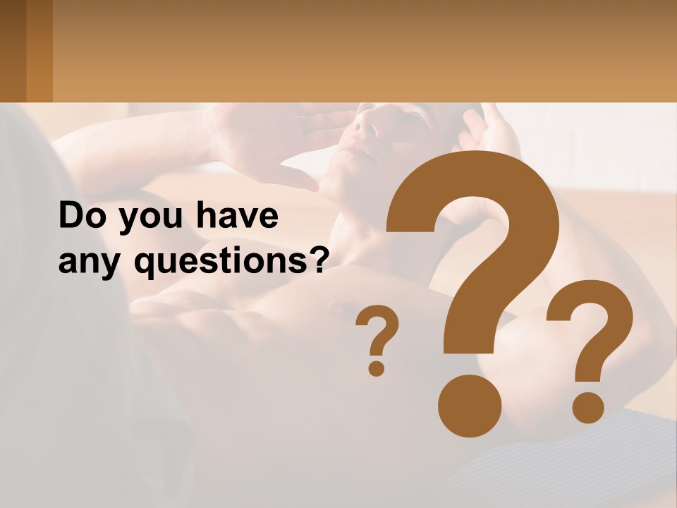 A Man Laying On A Yoga Mat With His Hand On His Head PowerPoint Template