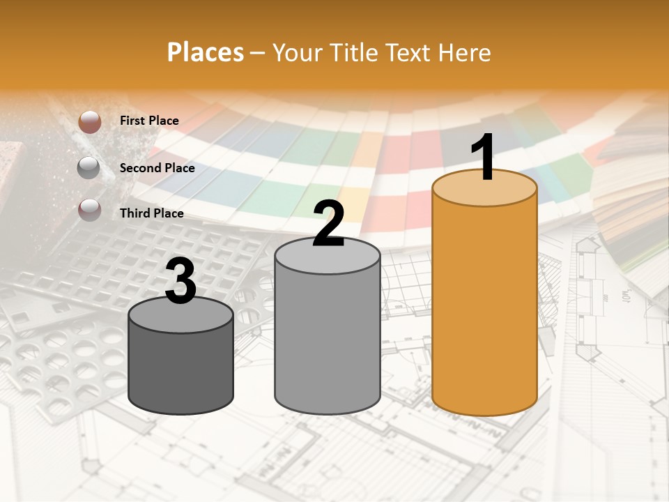 A Bunch Of Different Color Samples On Top Of A Table PowerPoint Template