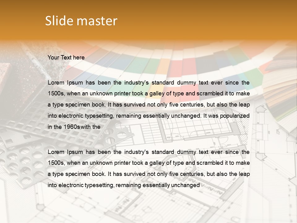 A Bunch Of Different Color Samples On Top Of A Table PowerPoint Template