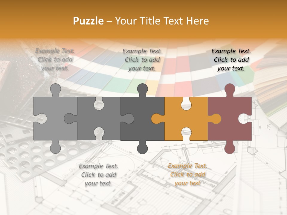 A Bunch Of Different Color Samples On Top Of A Table PowerPoint Template
