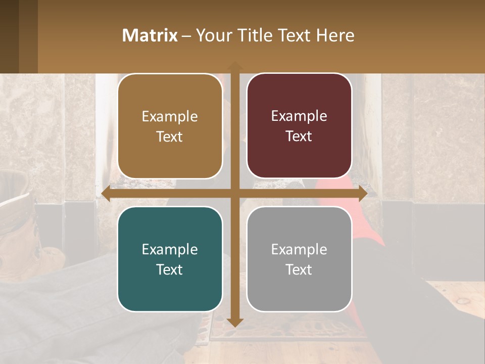 A Person Sitting In Front Of A Fireplace With Their Feet Up PowerPoint Template