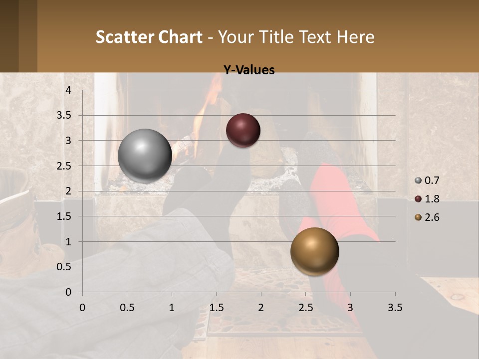 A Person Sitting In Front Of A Fireplace With Their Feet Up PowerPoint Template