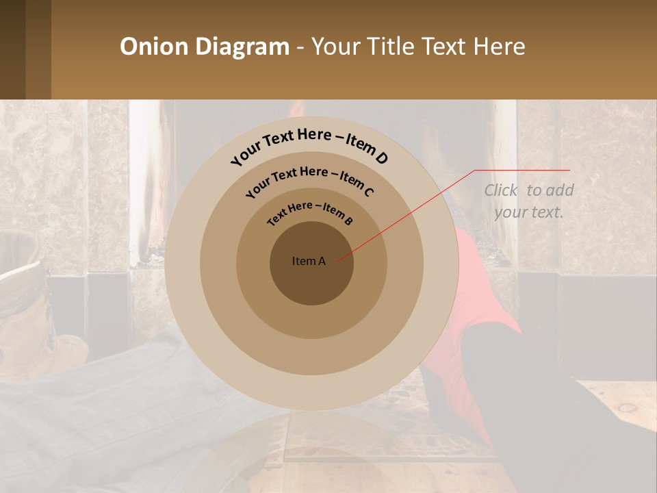 A Person Sitting In Front Of A Fireplace With Their Feet Up PowerPoint Template