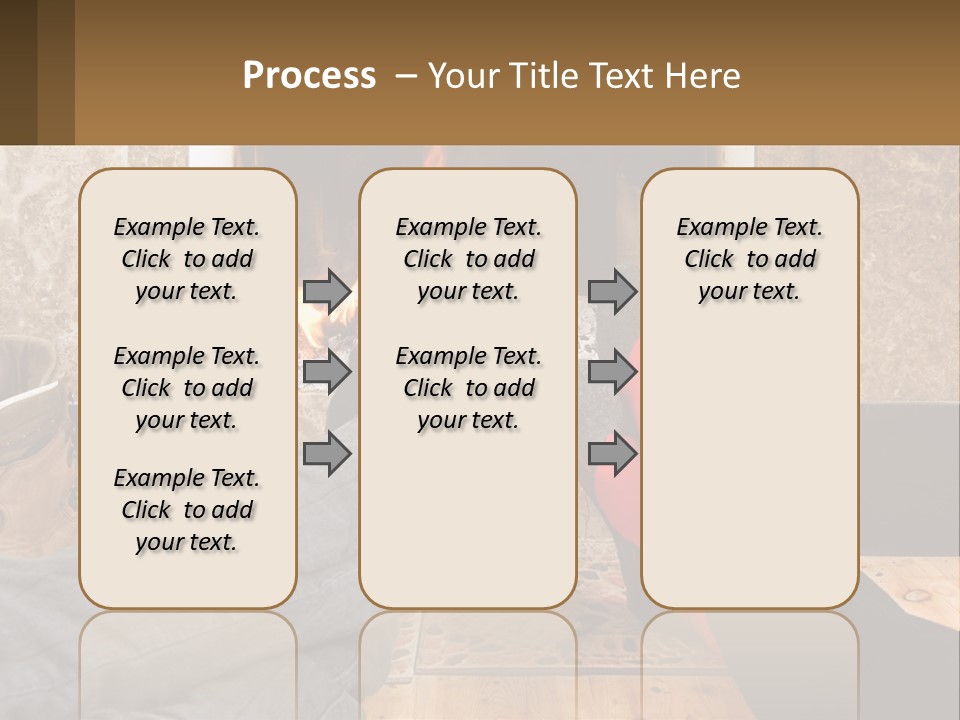 A Person Sitting In Front Of A Fireplace With Their Feet Up PowerPoint Template