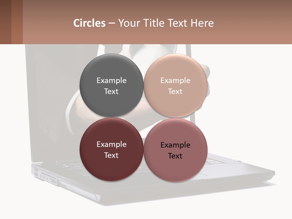 A Person Holding A Piggy Bank In Front Of A Laptop PowerPoint Template