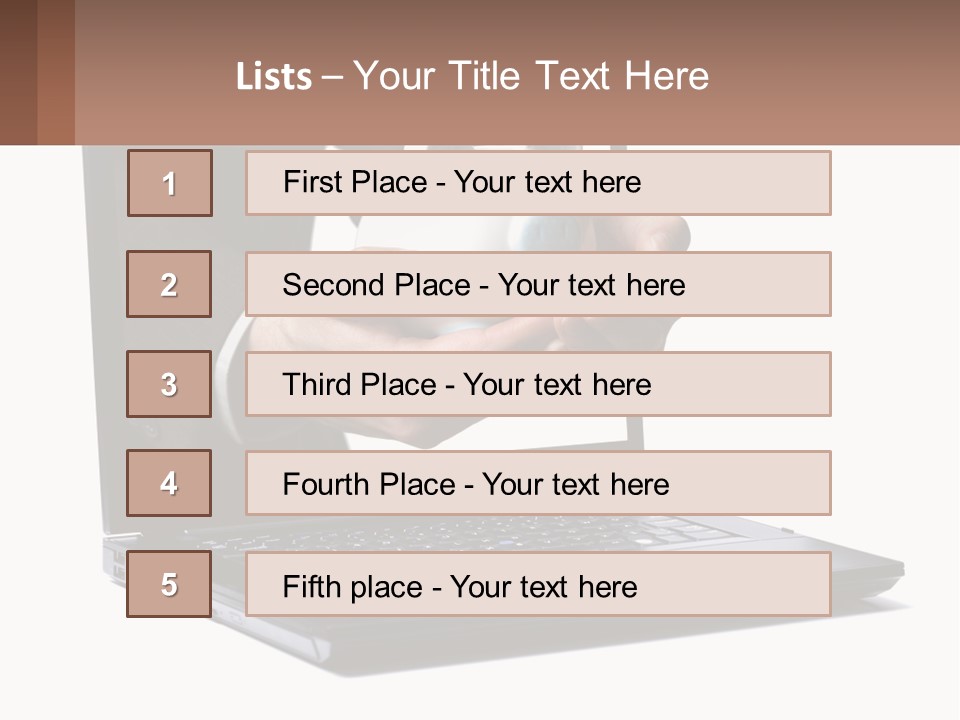 A Person Holding A Piggy Bank In Front Of A Laptop PowerPoint Template