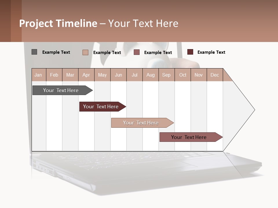 A Person Holding A Piggy Bank In Front Of A Laptop PowerPoint Template