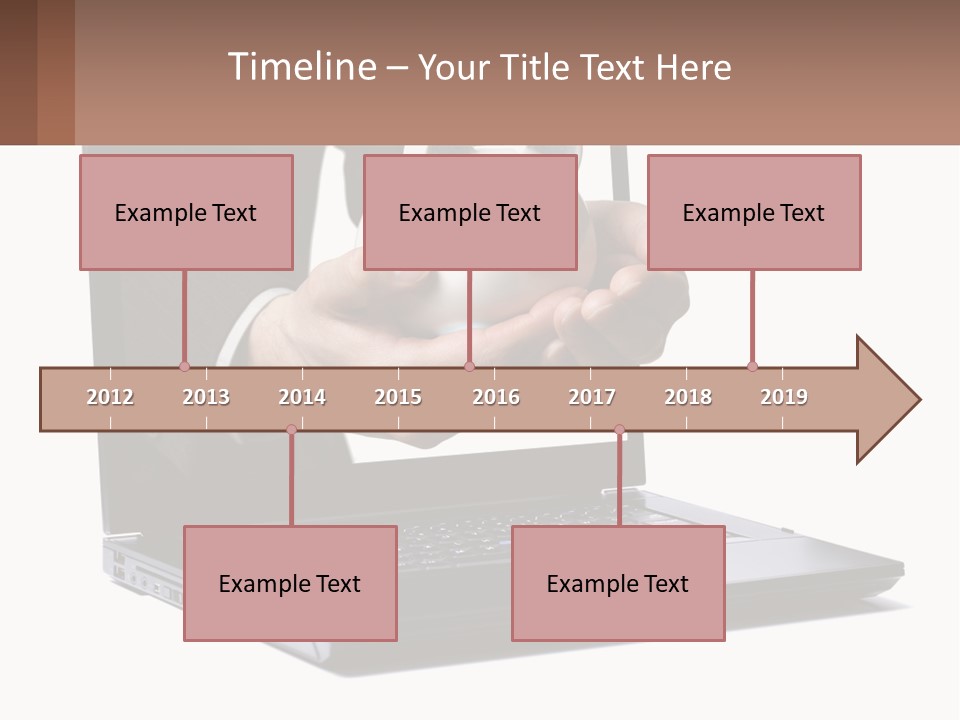 A Person Holding A Piggy Bank In Front Of A Laptop PowerPoint Template