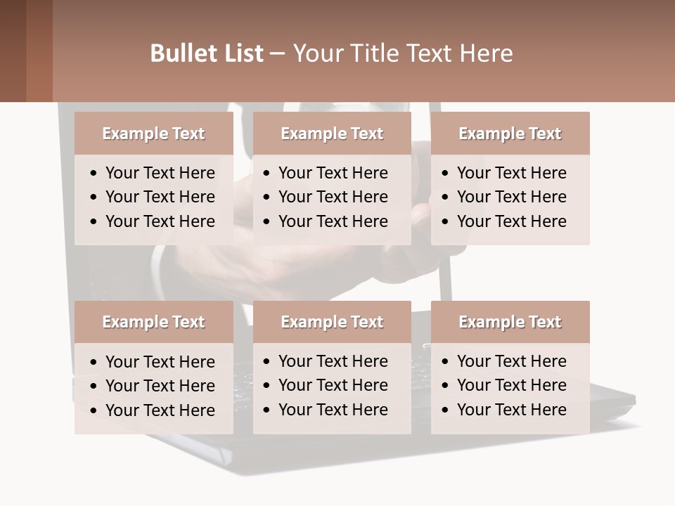 A Person Holding A Piggy Bank In Front Of A Laptop PowerPoint Template