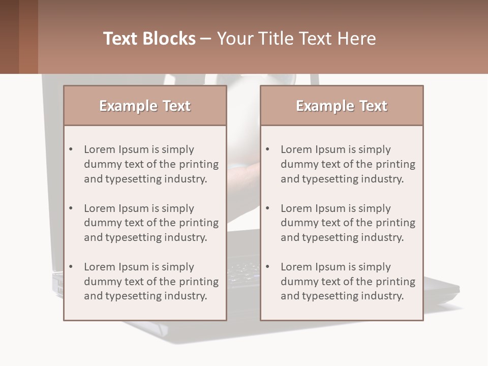 A Person Holding A Piggy Bank In Front Of A Laptop PowerPoint Template