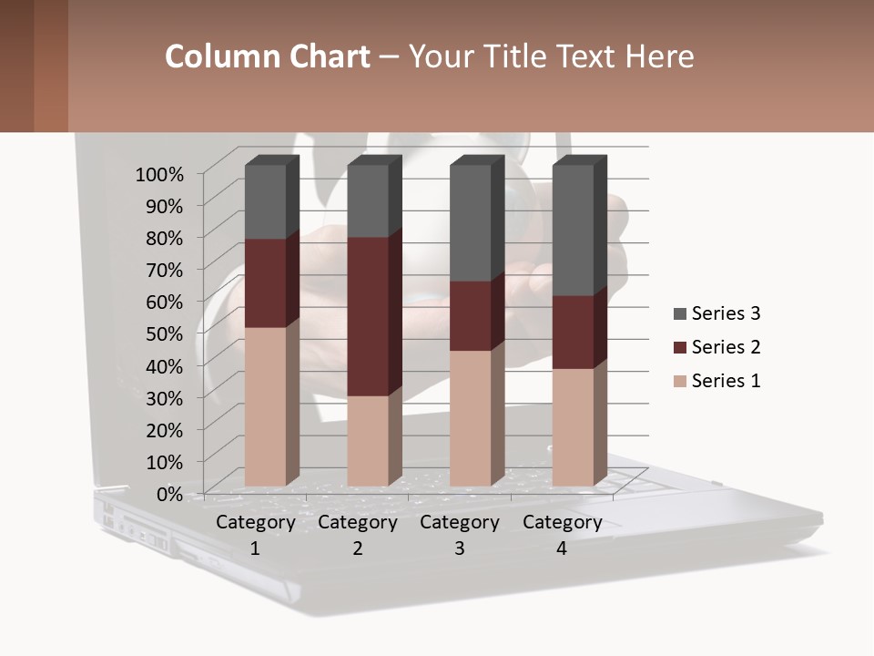 A Person Holding A Piggy Bank In Front Of A Laptop PowerPoint Template