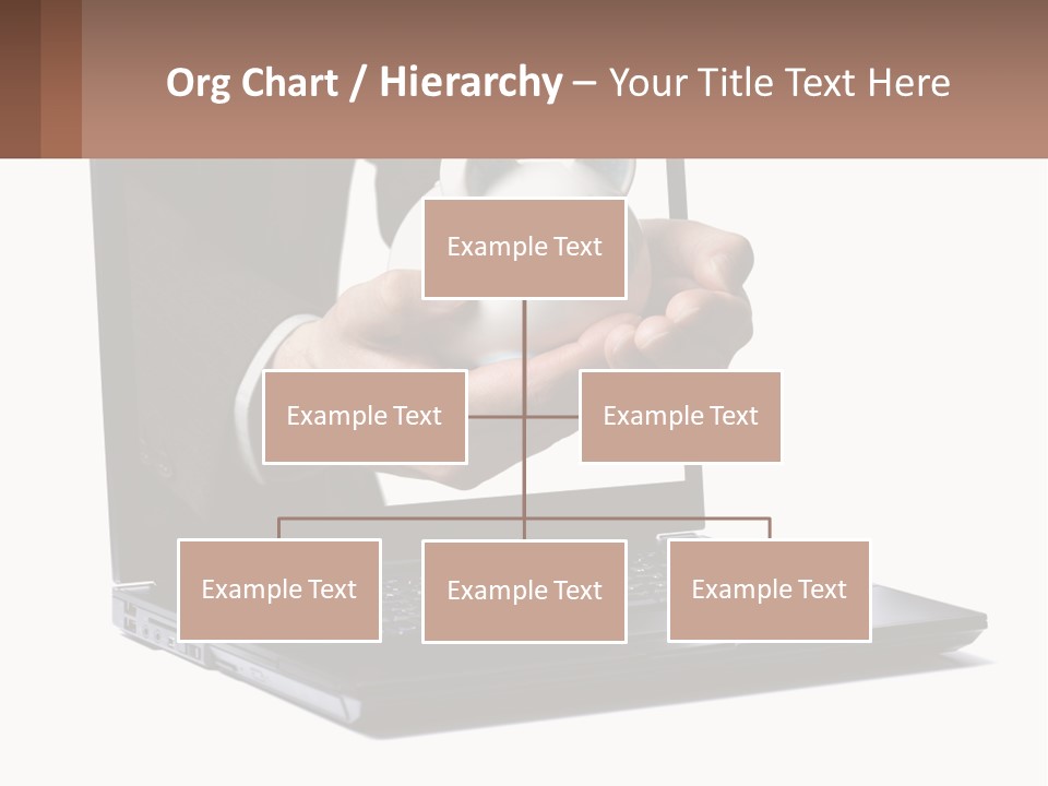 A Person Holding A Piggy Bank In Front Of A Laptop PowerPoint Template