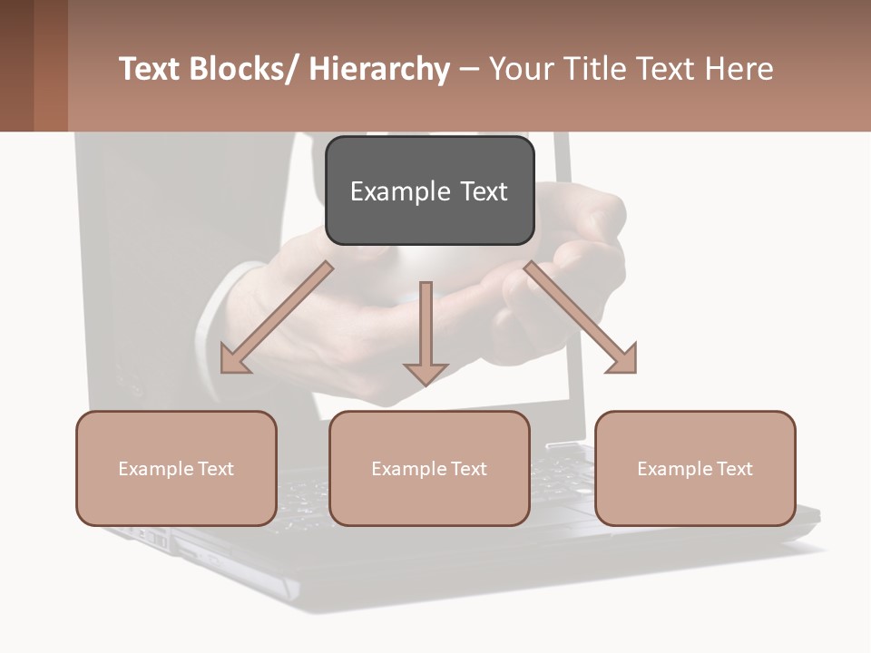 A Person Holding A Piggy Bank In Front Of A Laptop PowerPoint Template