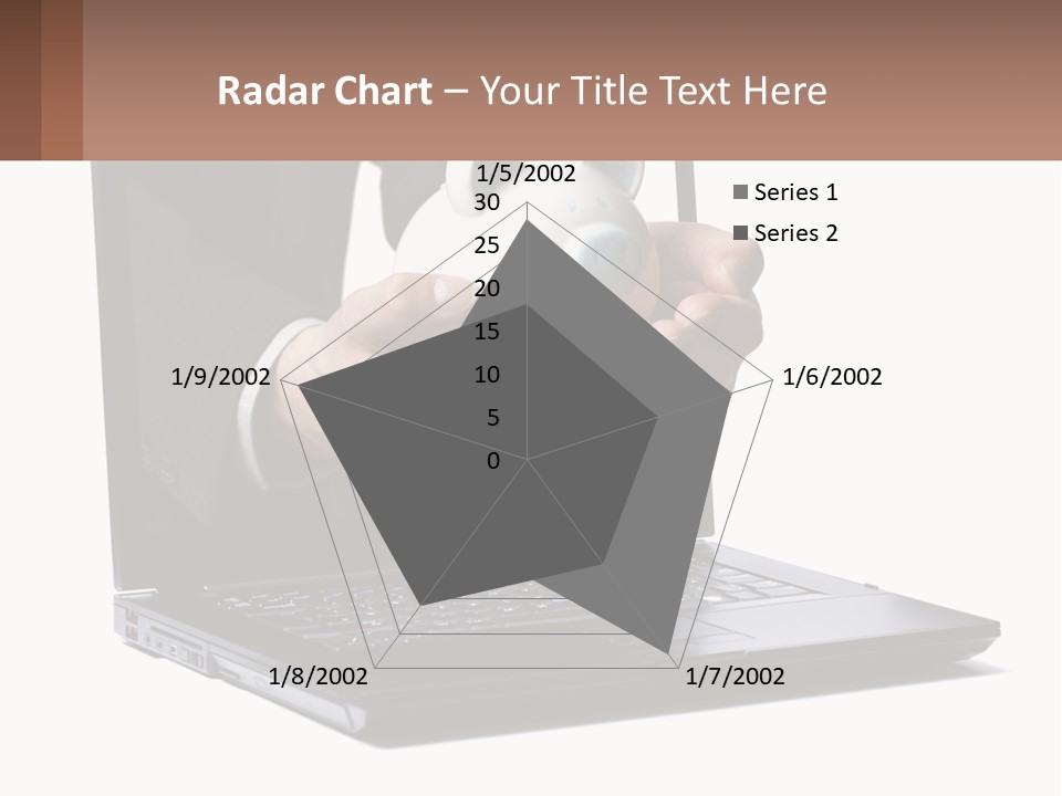 A Person Holding A Piggy Bank In Front Of A Laptop PowerPoint Template