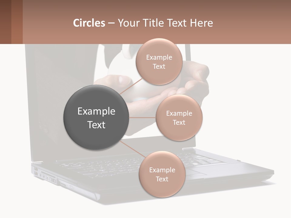 A Person Holding A Piggy Bank In Front Of A Laptop PowerPoint Template