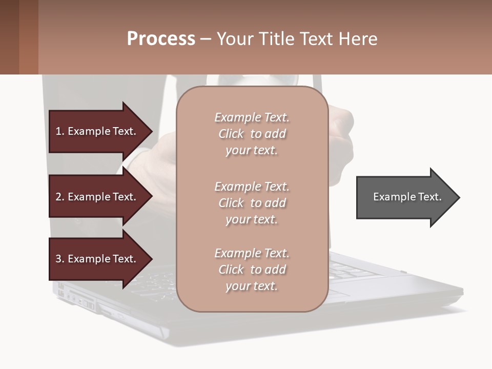 A Person Holding A Piggy Bank In Front Of A Laptop PowerPoint Template