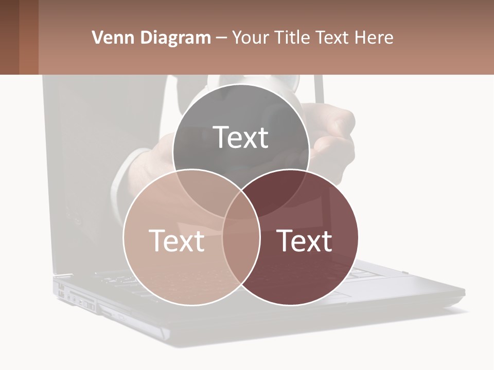 A Person Holding A Piggy Bank In Front Of A Laptop PowerPoint Template