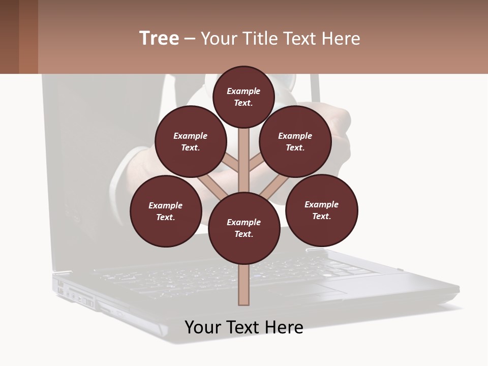 A Person Holding A Piggy Bank In Front Of A Laptop PowerPoint Template