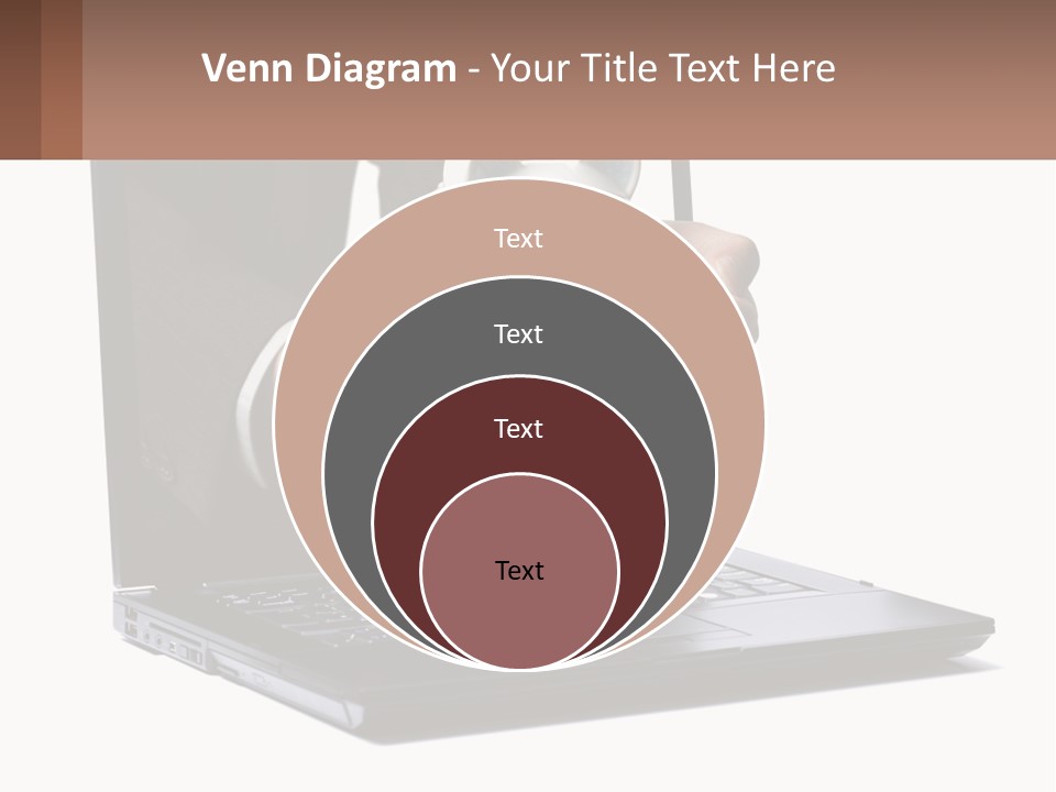 A Person Holding A Piggy Bank In Front Of A Laptop PowerPoint Template