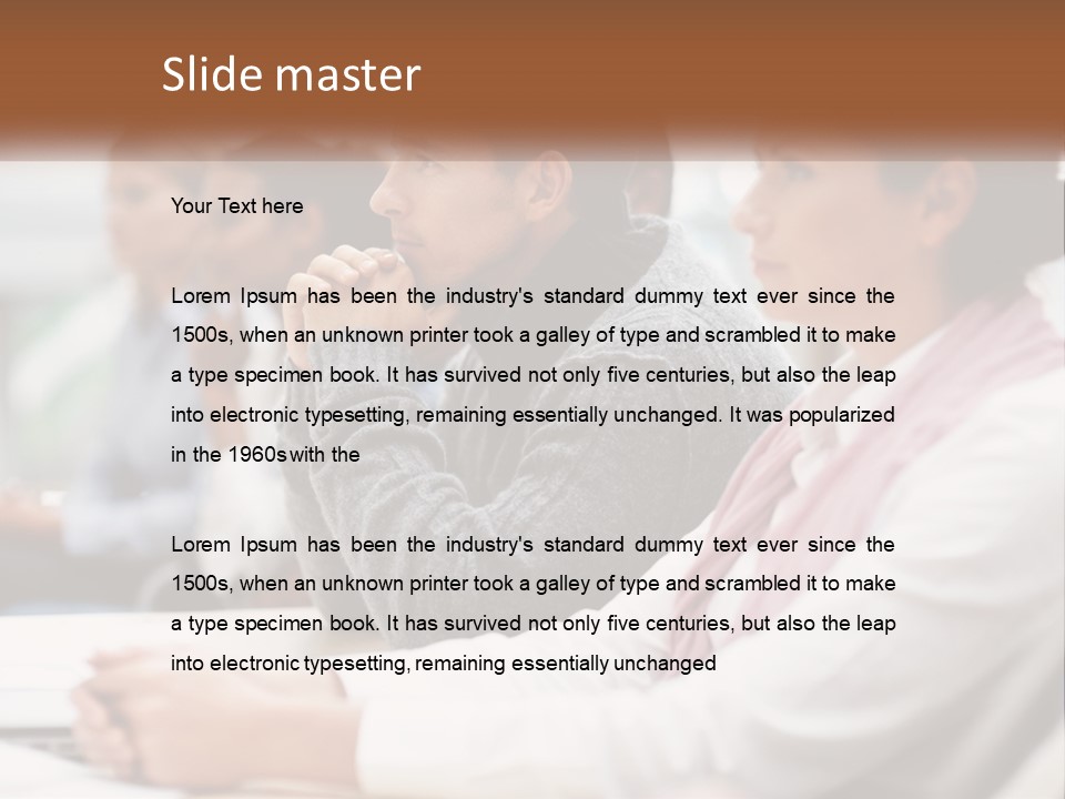 A Group Of People Sitting In Front Of A Laptop Computer PowerPoint Template