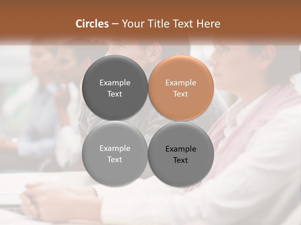 A Group Of People Sitting In Front Of A Laptop Computer PowerPoint Template