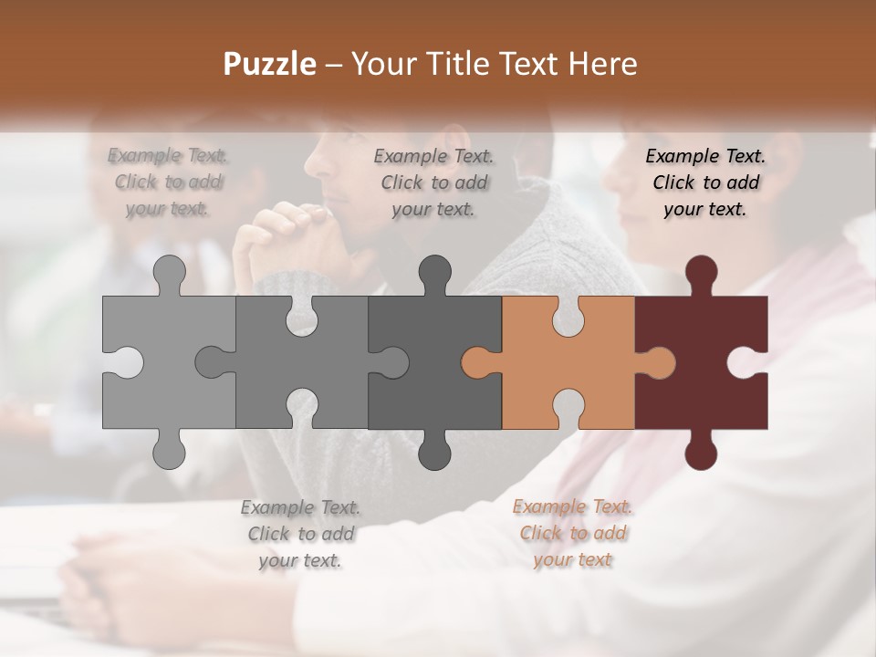 A Group Of People Sitting In Front Of A Laptop Computer PowerPoint Template